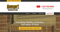 Desktop Screenshot of davenportfoundationrepair.com