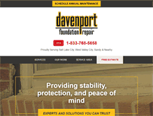 Tablet Screenshot of davenportfoundationrepair.com